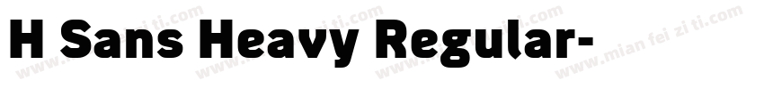 H Sans Heavy Regular字体转换